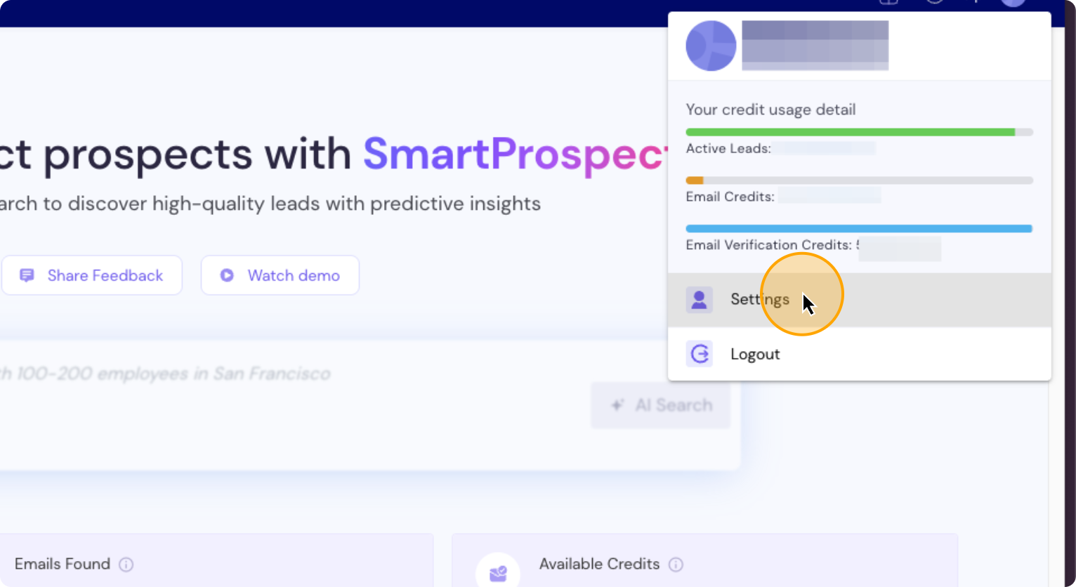 Step 43: Click on Settings