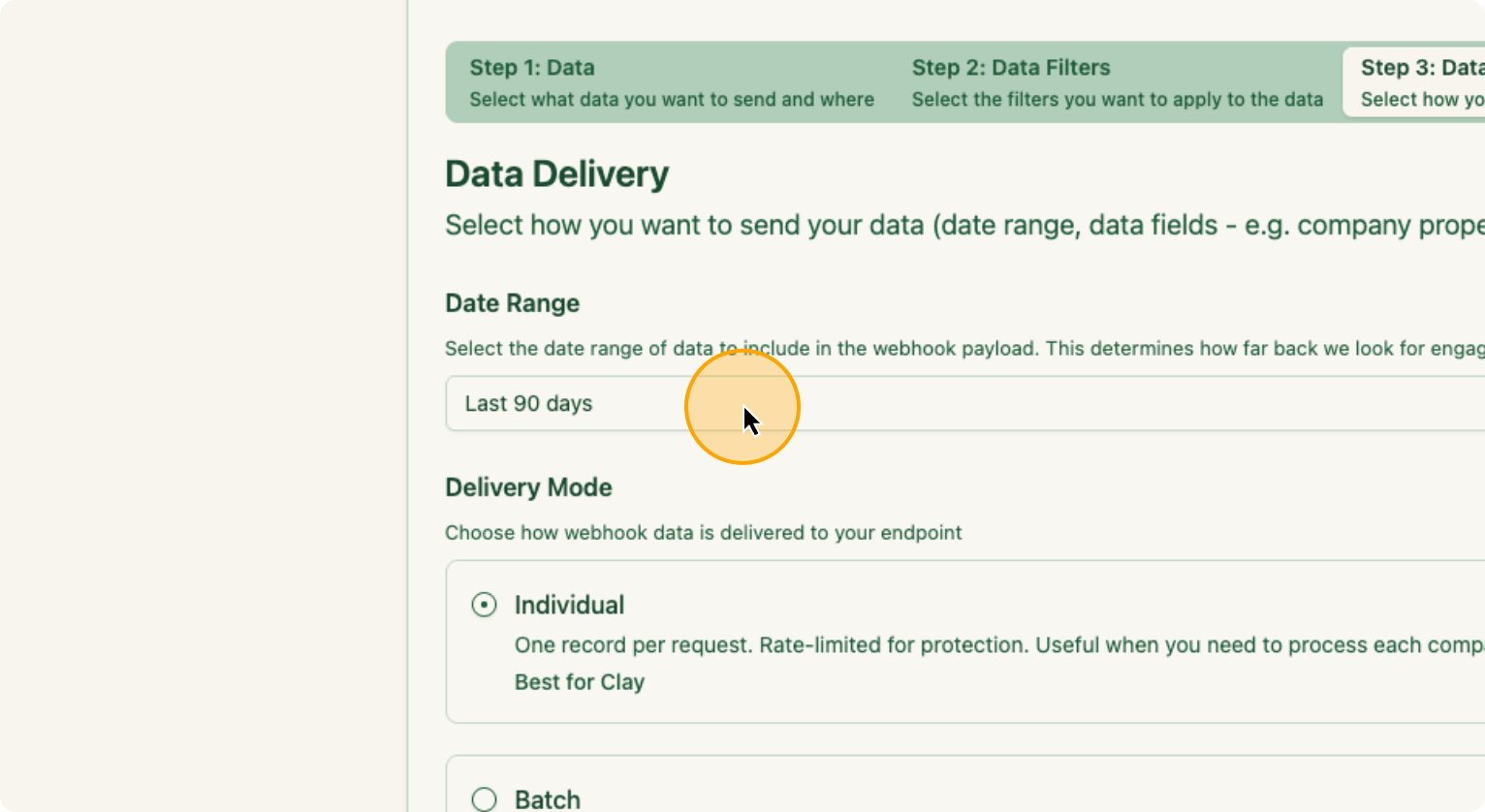 Step 20: Click on Date Range
