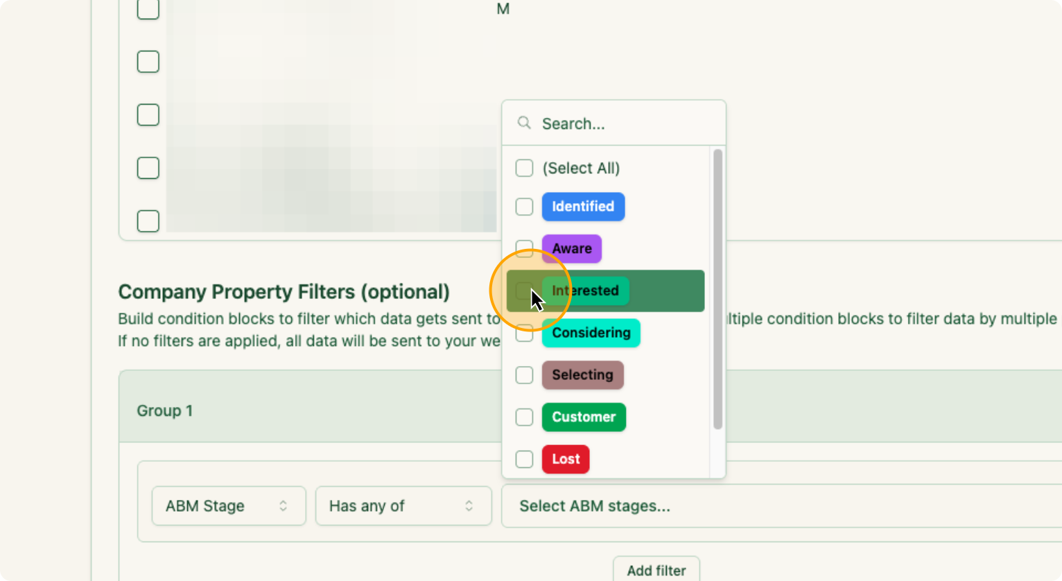 Step 18: Click on Interested