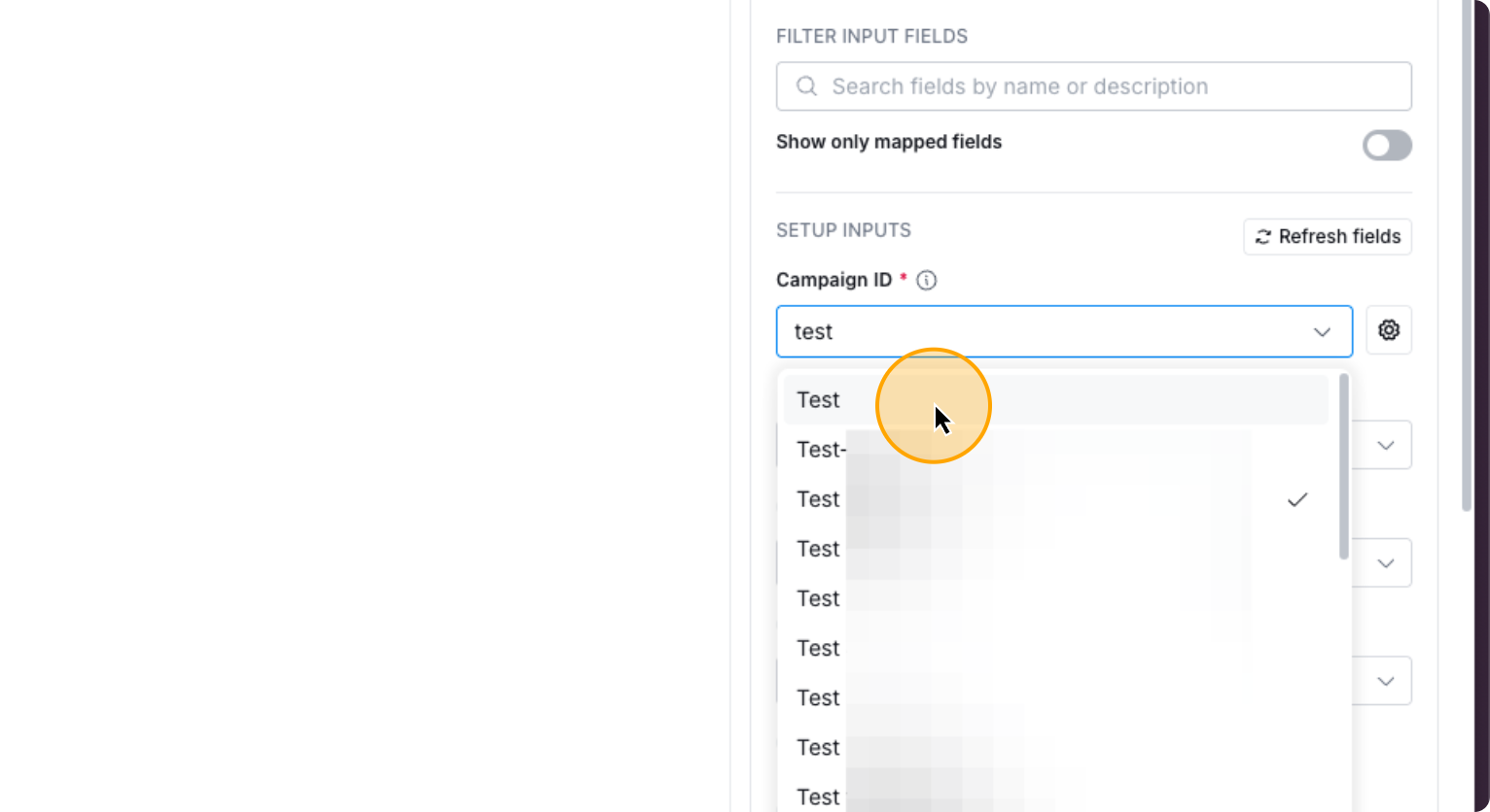 Step 49: Select the campaign you want to push the contacts to
