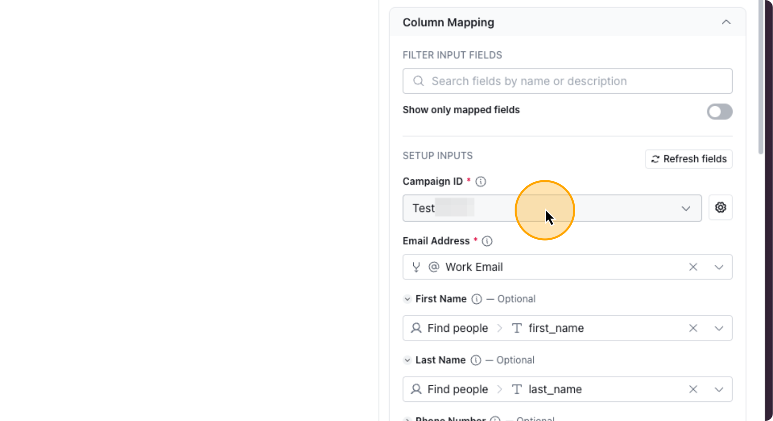 Step 40: Click on Campaign ID to select the right campaign