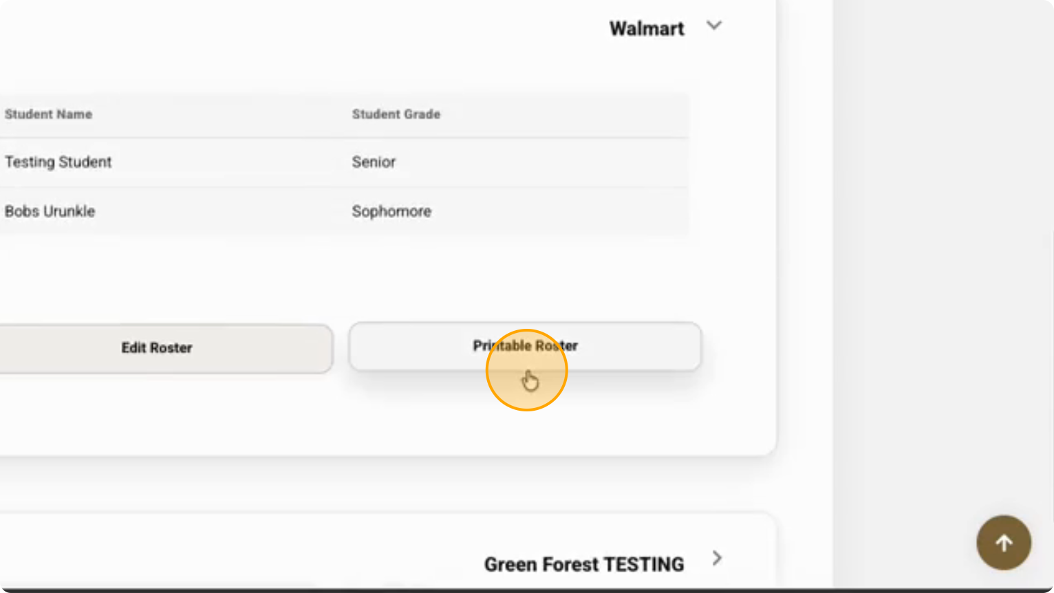 Step 6: Click the Printable Roster button